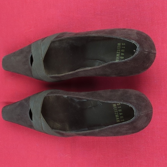 Stuart Weitzman Brown Suede Expo Pump. 8.5 - Picture 4 of 6
